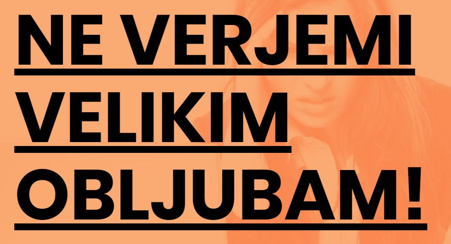 Napis: Ne verjemi velikim obljubam!