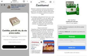 Povezave iz takih objav vodijo na lažne spletne strani.