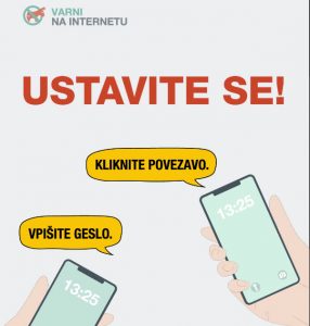 Grafika prikazuje primere lažnih sms sporočil, ki spodbujajo h kliku oz. nekemu odzivu.