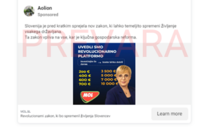 Lažni oglas, v katerem so zlorabili identiteto predsednice.