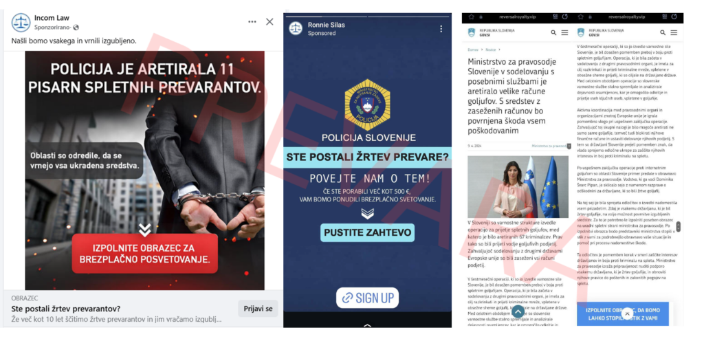 Lažni oglasi za pomoč pri povračilu izgubljenega denarja.