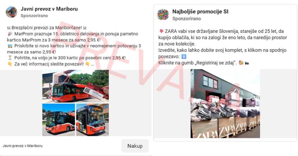 Oglasi, ki vodijo v prevaro s skrito naročnino.