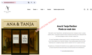 Lažna trgovina, ki naj bi se zapirala v Mariboru.