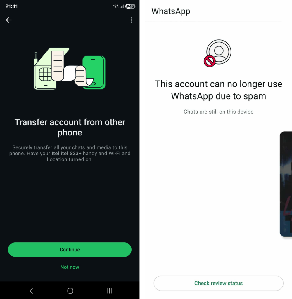 Prevzem Whatsapp računa