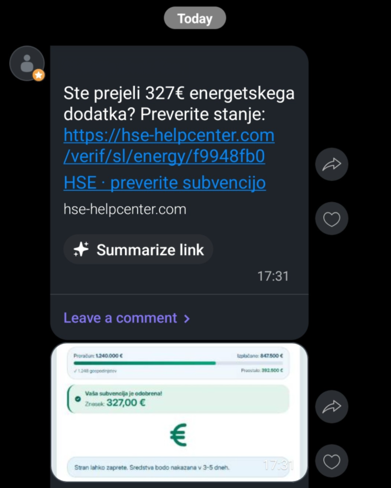 Ste prejeli 327€ energetskega dodatke? Preverite stanje